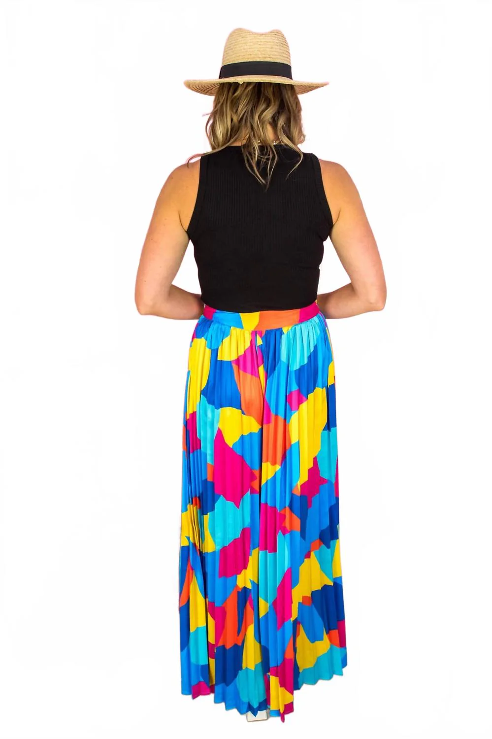 Loving You Even More Pleated Pant In Blue Multi