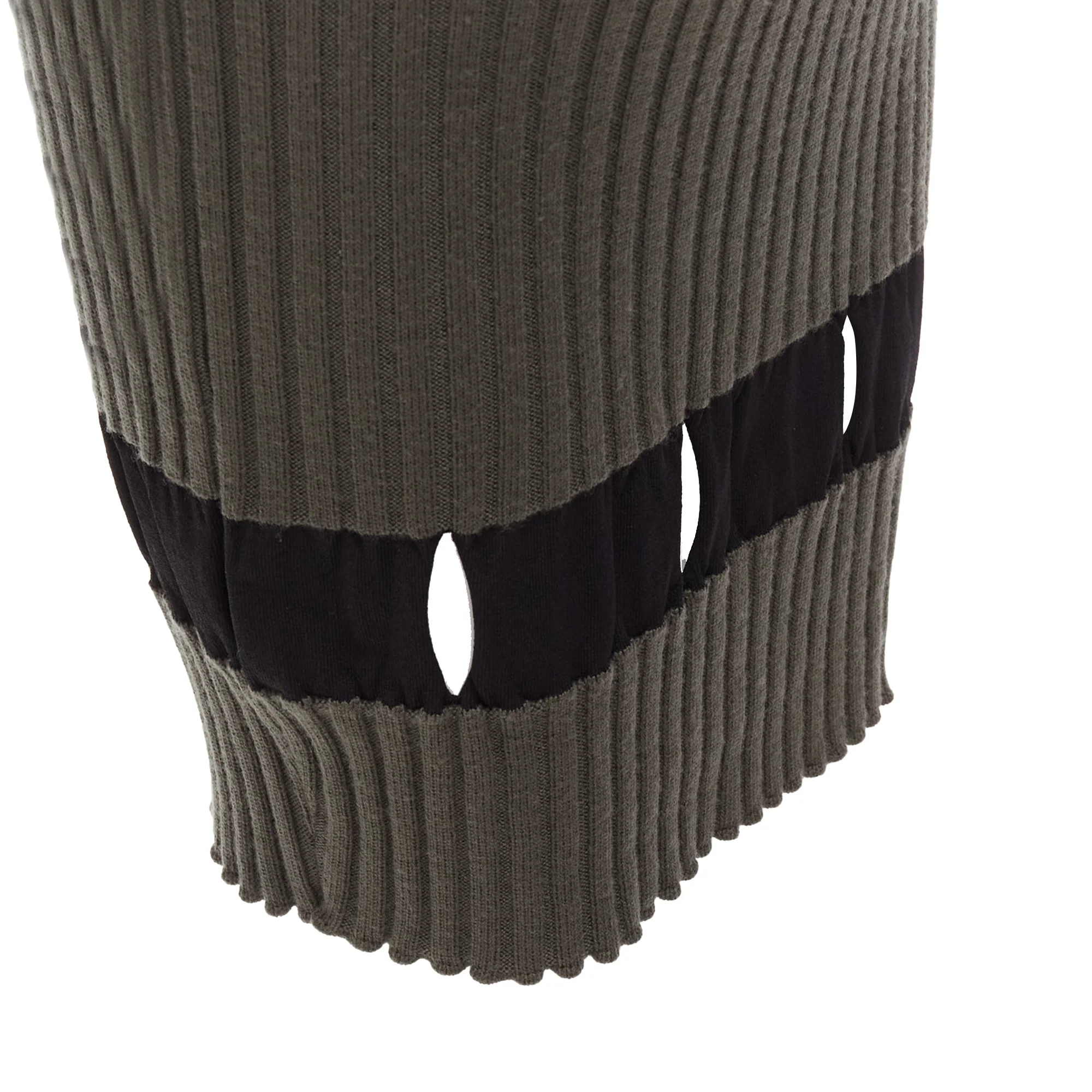 Alexander Wang Ribbed Cut Out Pencil Knee Skirt