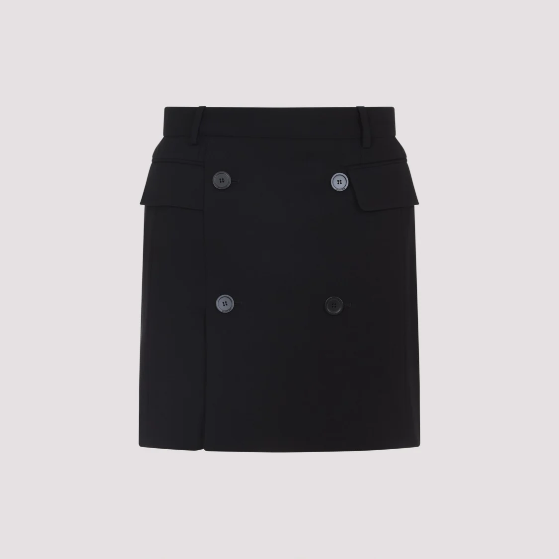 Black Tailored Mini Skirt