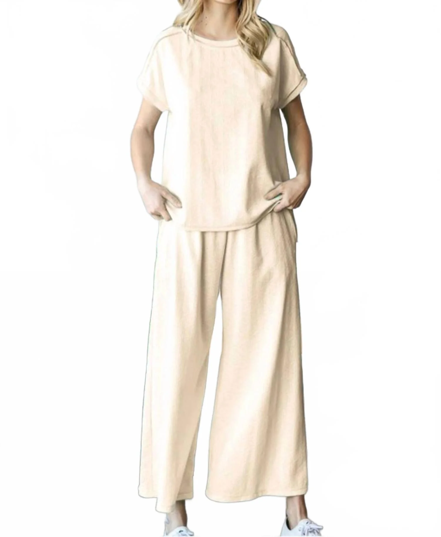 Stylish Comfort Lounge Pants In Cream