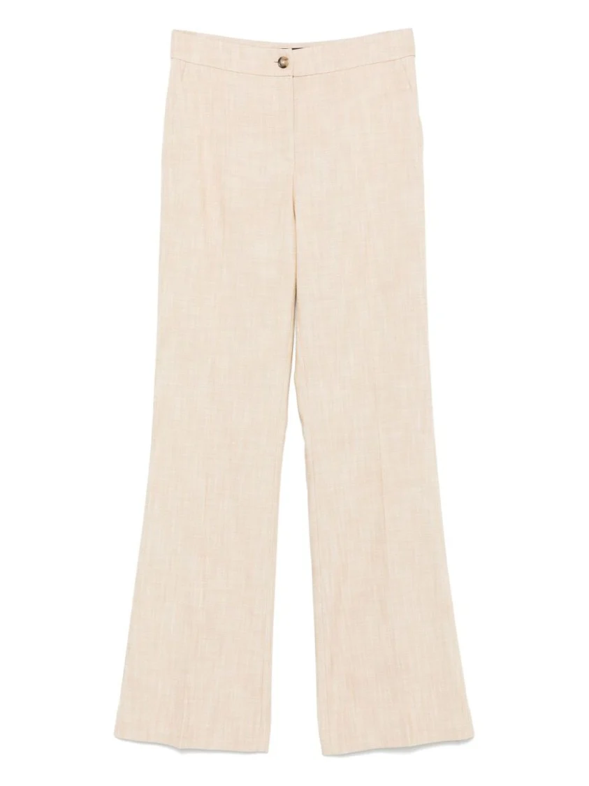Flared Trousers With Front Button