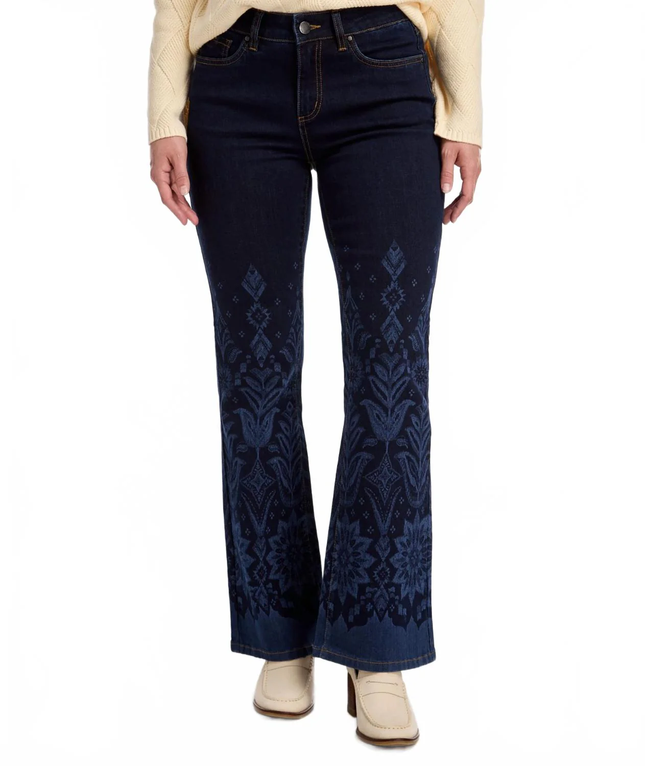 Olivia Flare Leg Dark Wash In Dark Wash Denim