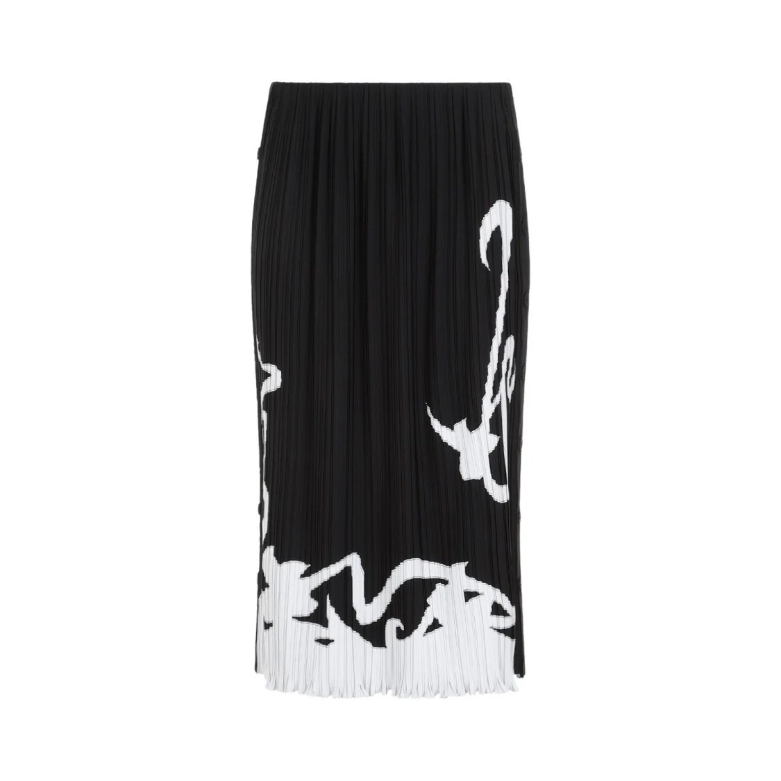 Black Pleated Long Skirt