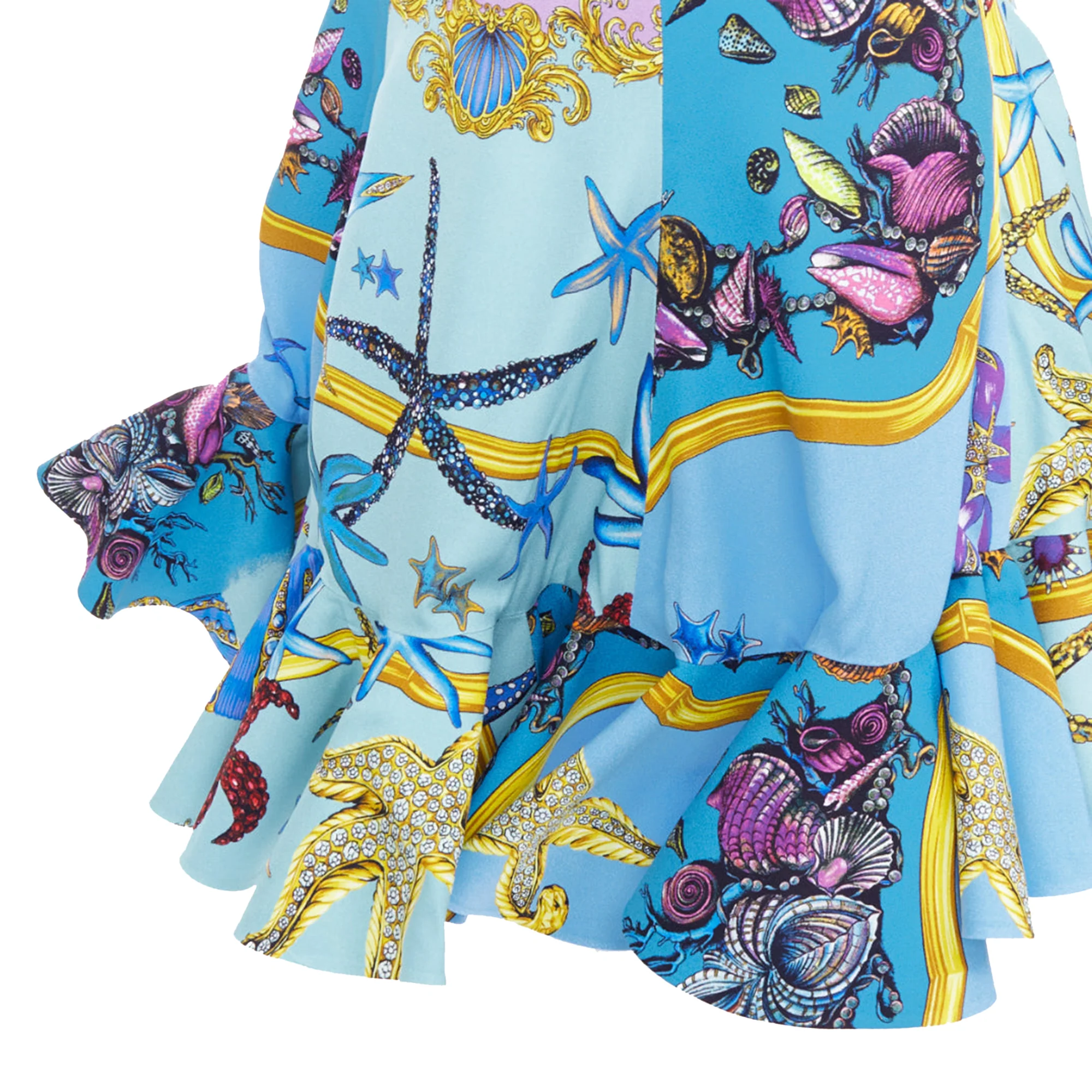 Versace Runway Tresor de la Mer starfish flutter skirt