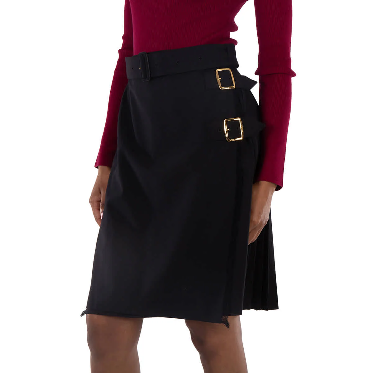 Burberry Belted-Waist Midi Skirt