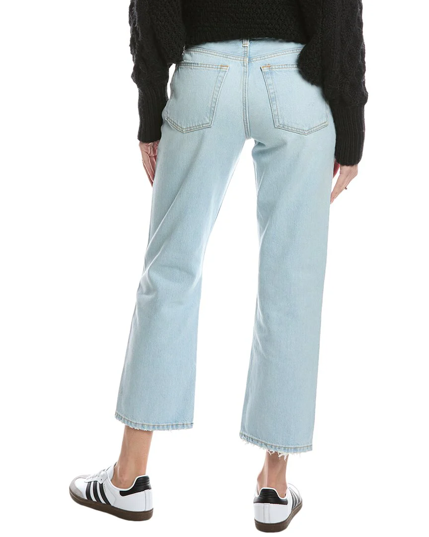RE/DONE Easy Straight Acqua Crop Jean