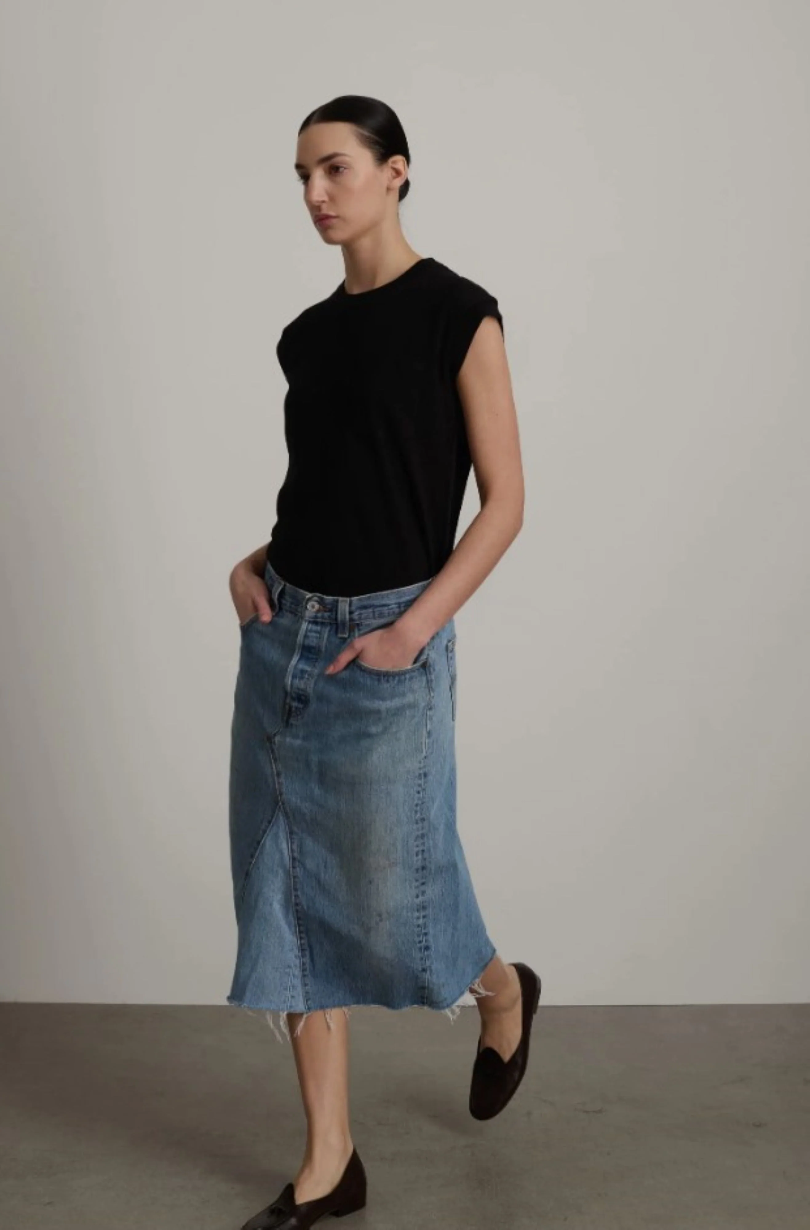 Vintage Indigo Insert Skirt - Timeless Classic