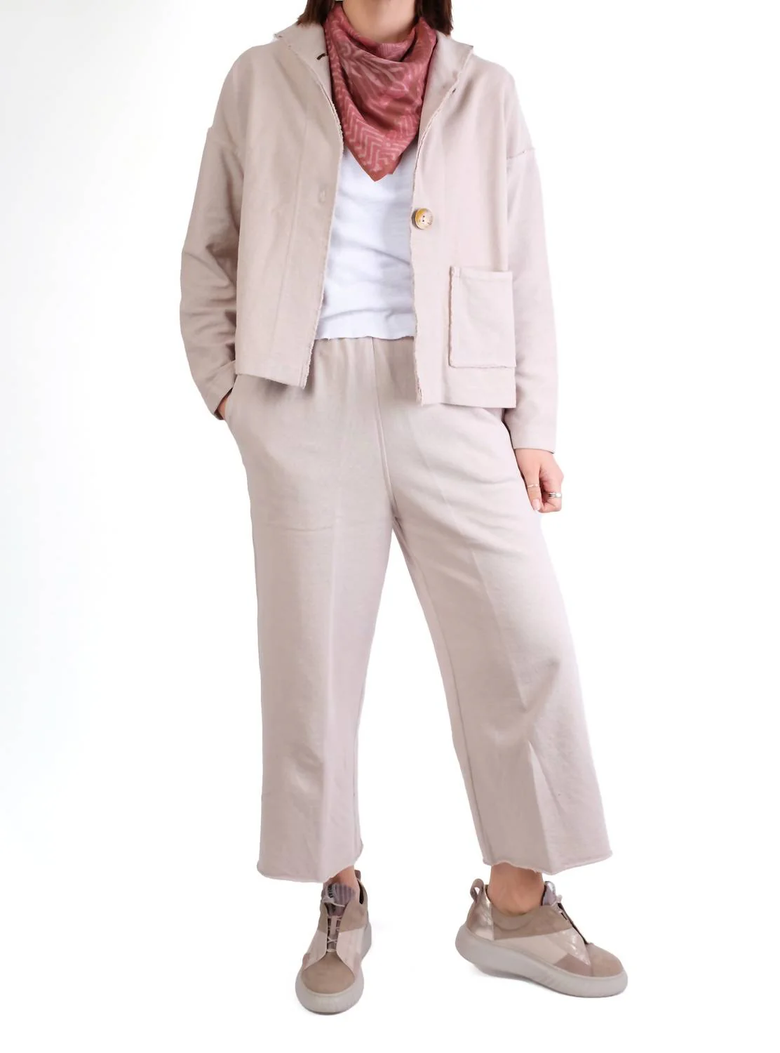 Funnel Cotton Jacket In Cloud