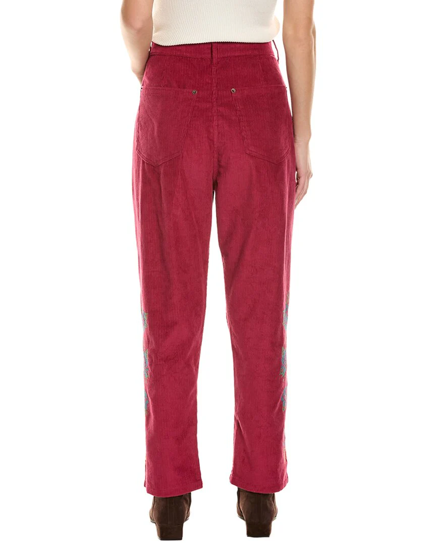 FARM Rio Embroidered Corduroy Pant