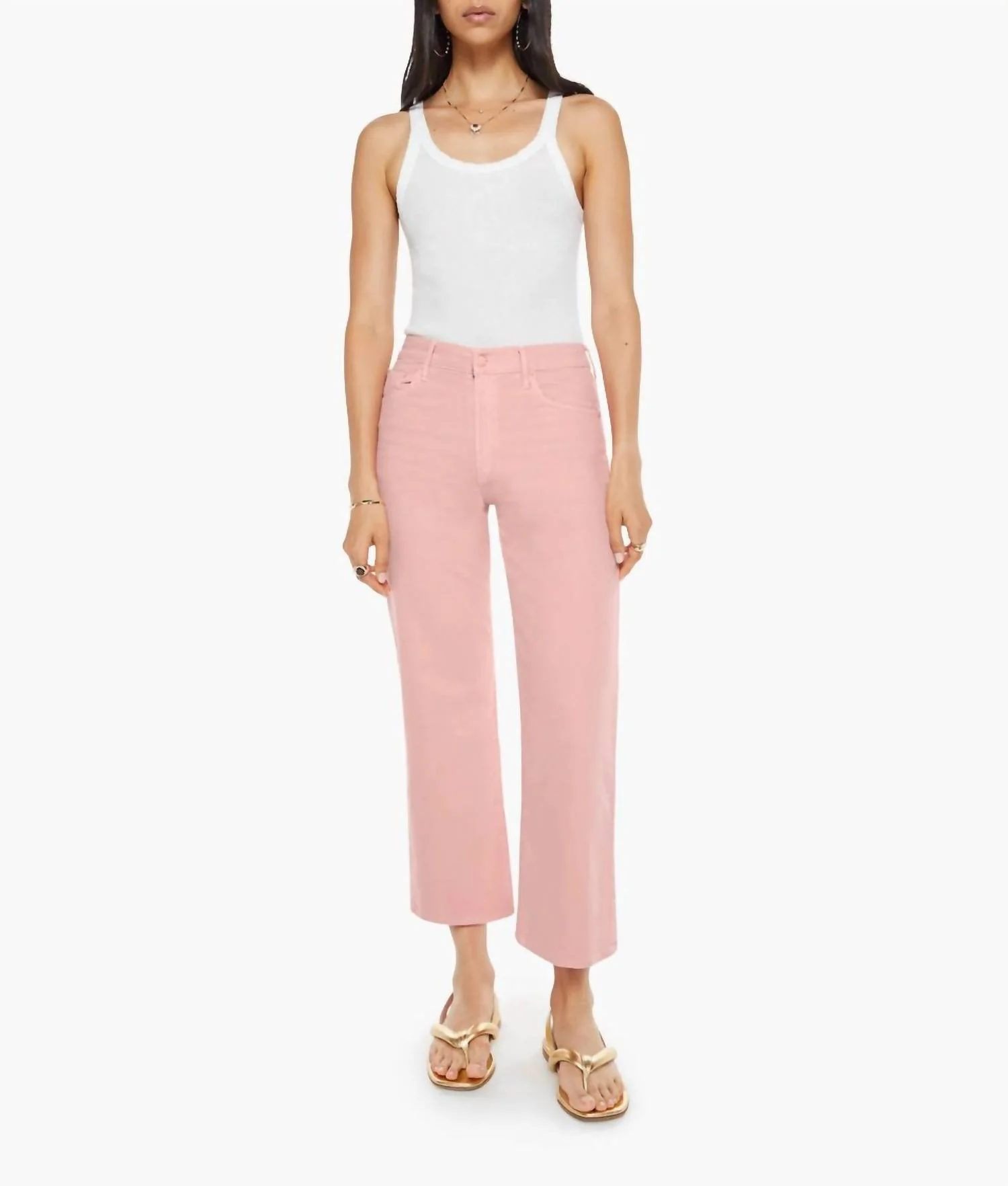 Mid Rise Maven Ankle Pant In Candlelight Peach