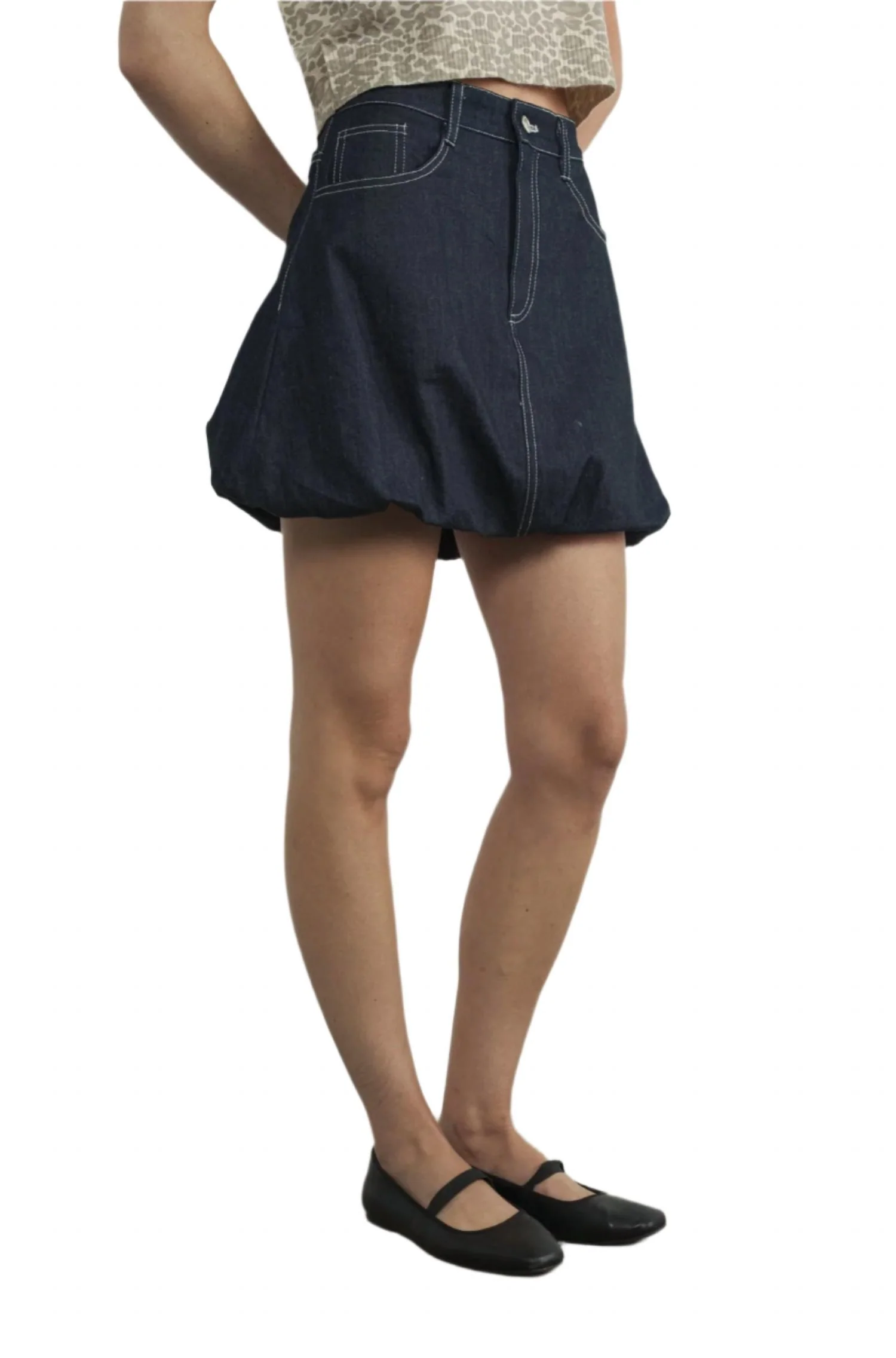 Baby Bubble Jean Skirt In Blue