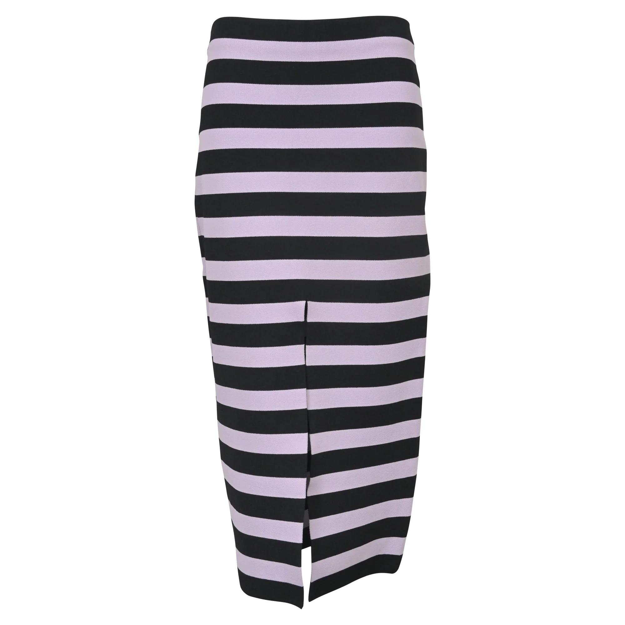 Proenza Schouler Striped Pencil Skirt in Purple and Black Wool