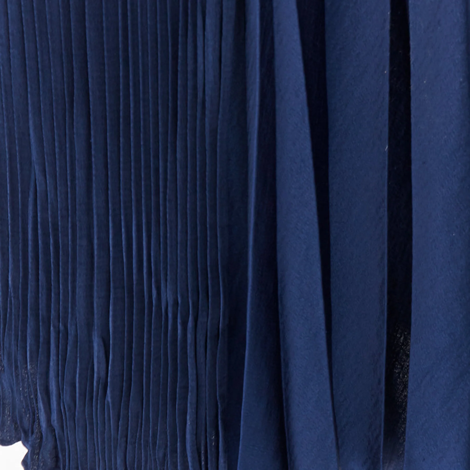 Vince multi plisse elastic waist asymmetric hem midi skirt