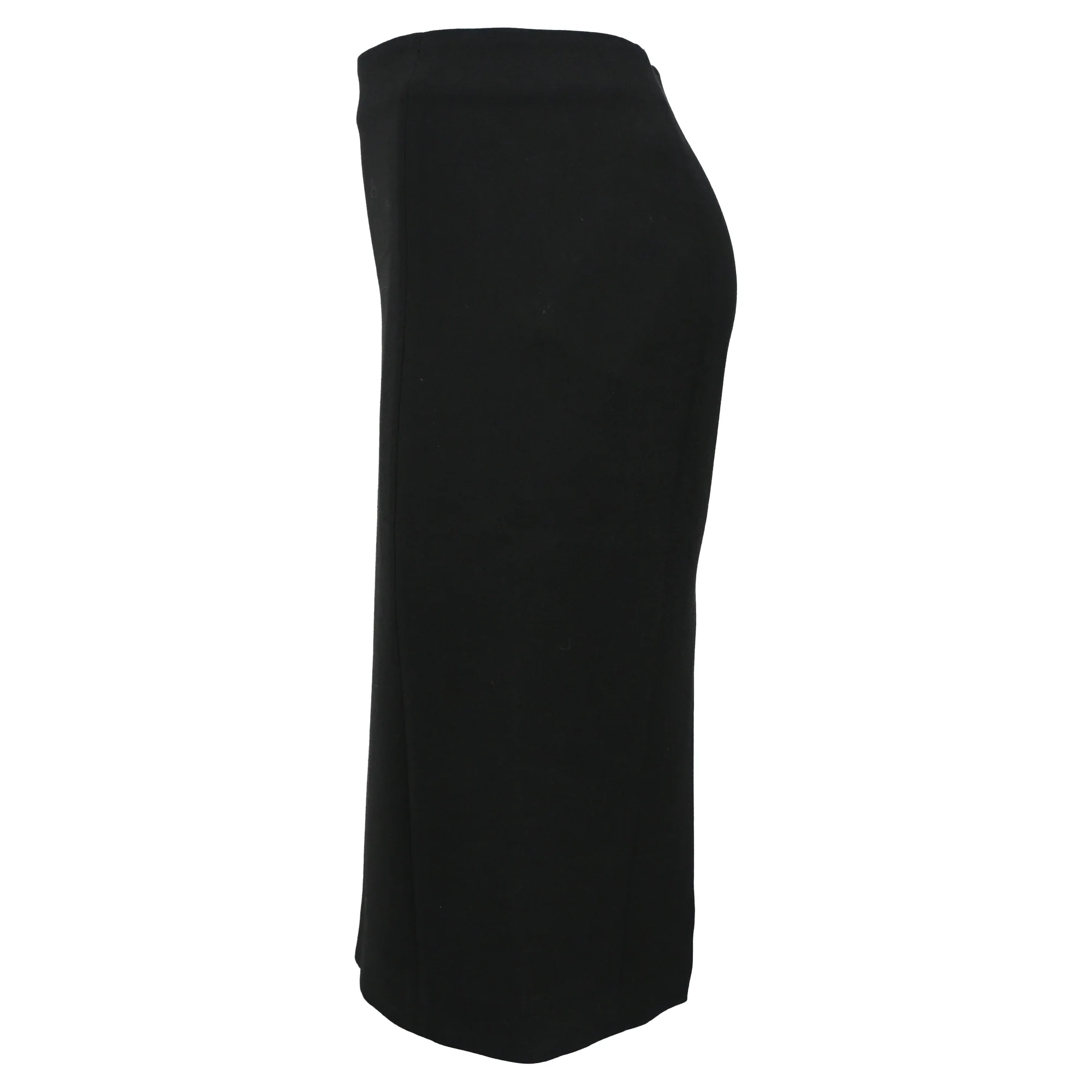 The Row Midi Pencil Skirt in Black Wool