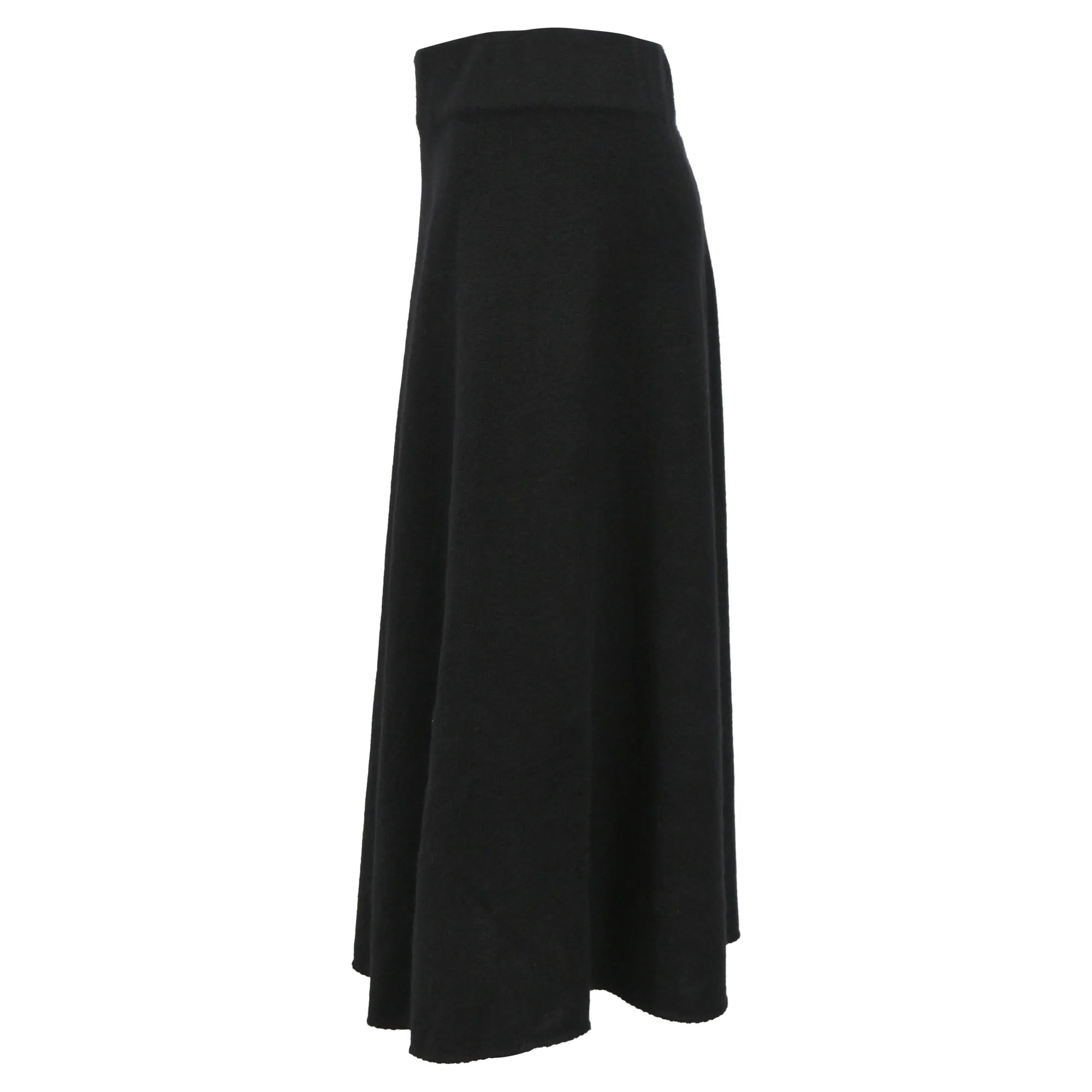 The Row Midi Skirt in Black Cashmere