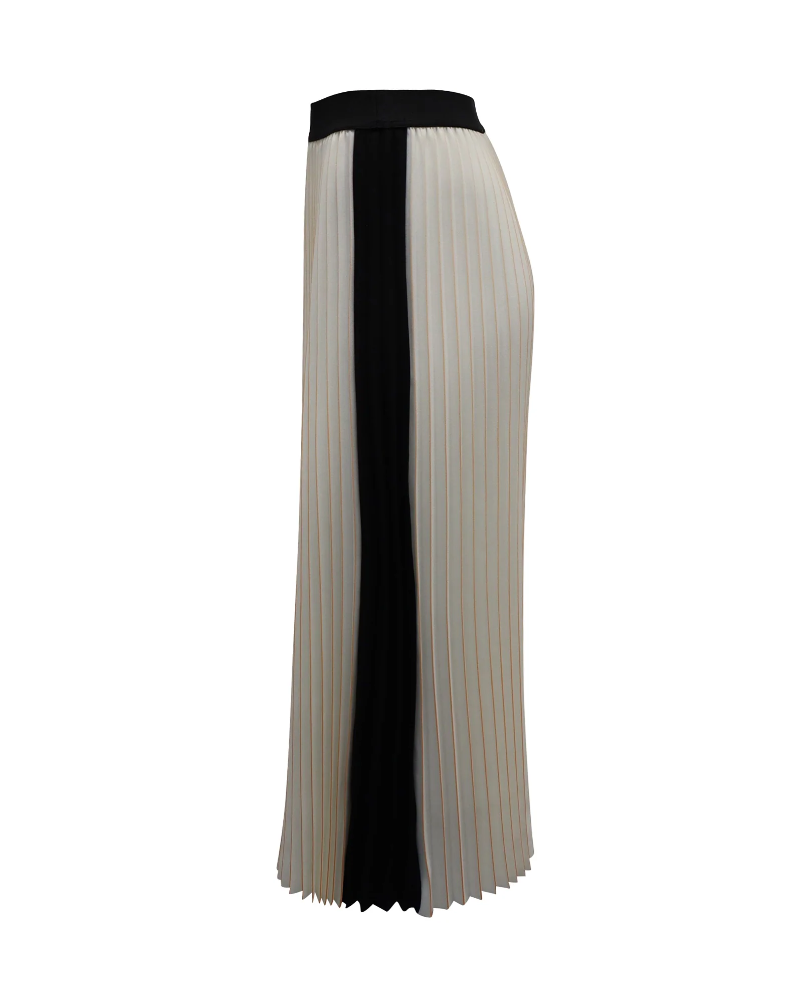 Maje Jimmi Pleated Maxi Skirt in Ecru Polyester