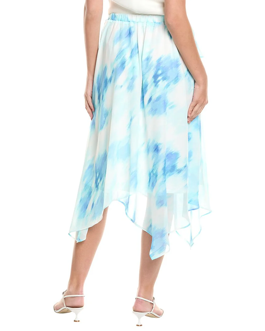 Jones New York Pull-On Bias-Cut Ruffle Trim Skirt