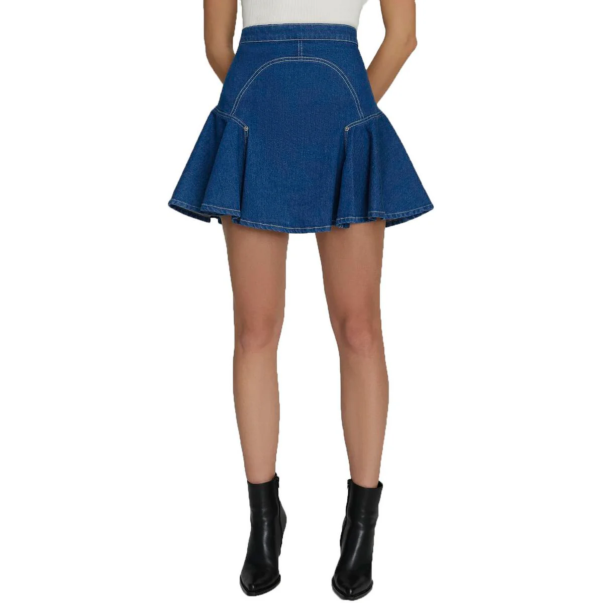 Womens Unlined Denim A-Line Skirt