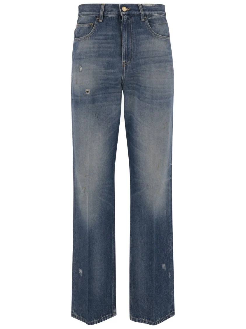 Relaxed Fit Cotton Denim Jeans