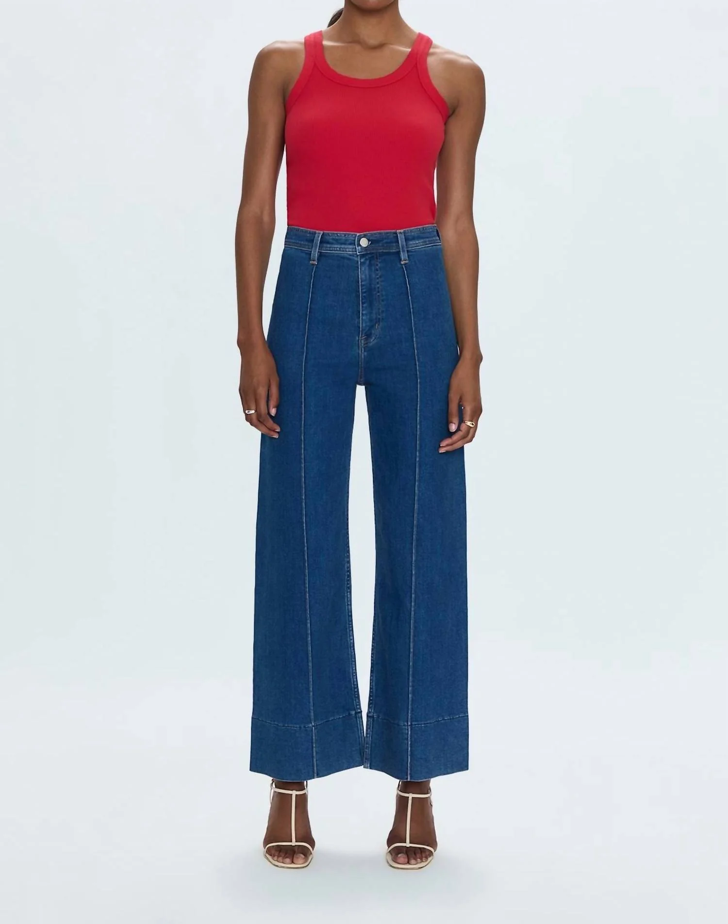 Penny Pintuck Ankle Jeans In Country Club