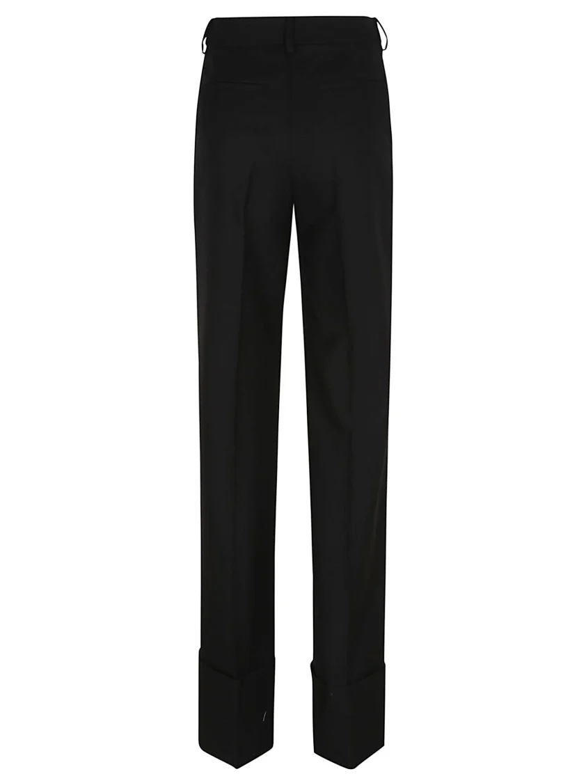 Tailored Virgin Wool Trousers With Turn-Ups