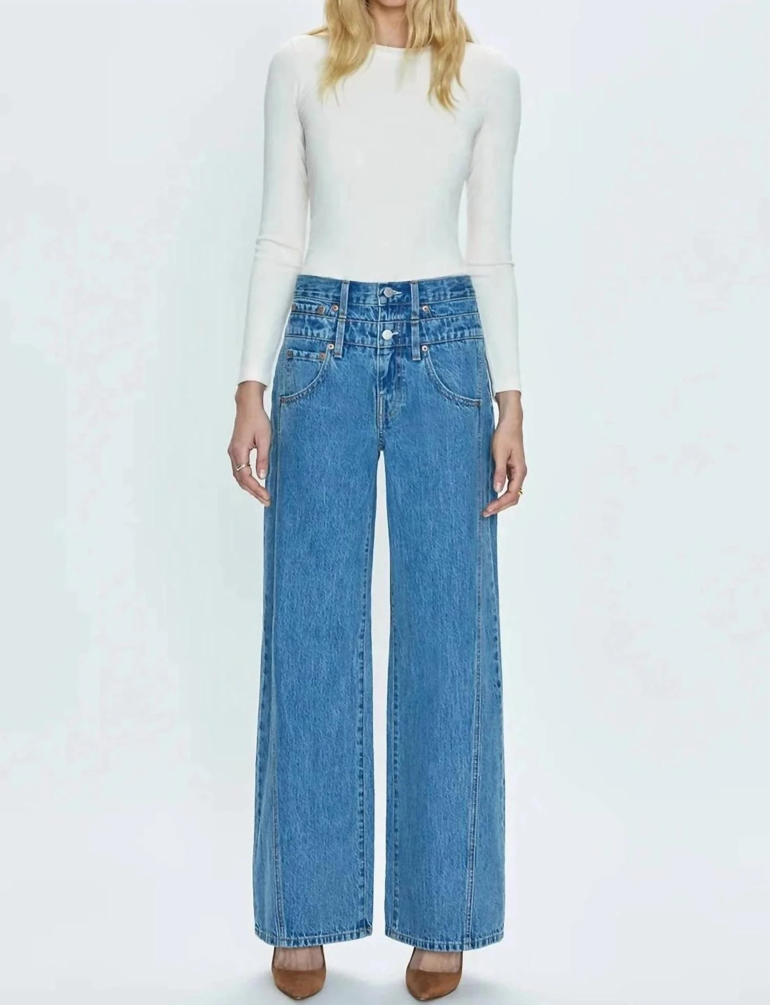 Caleb Wide Leg Jeans In Venue