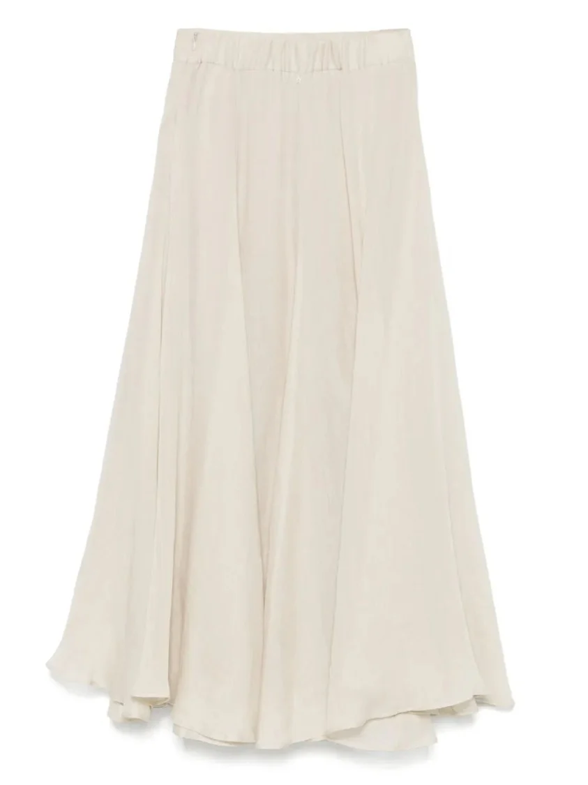 Ecru Ramie Maxi Skirt
