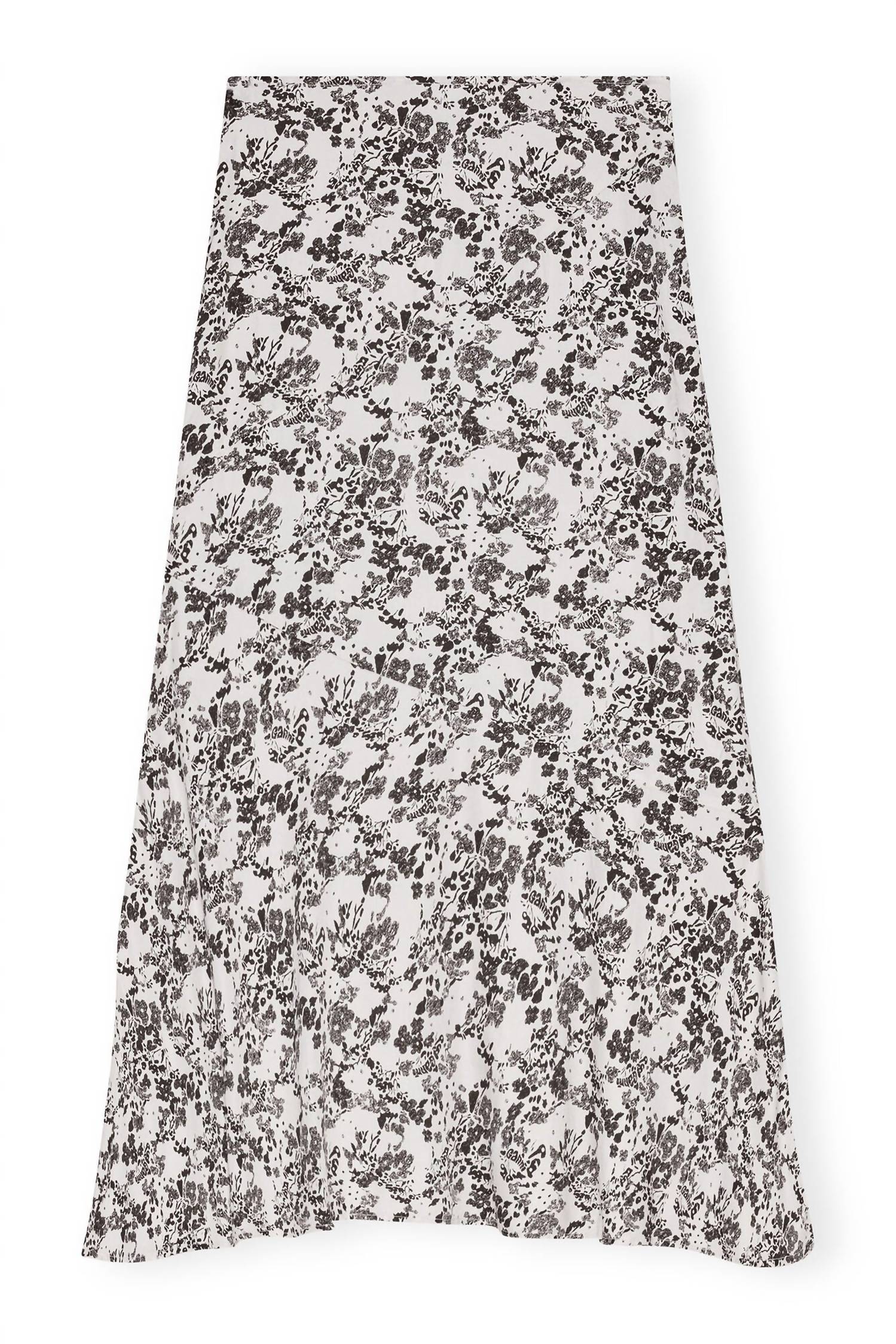 Viscose Twill Long Skirt In Egret