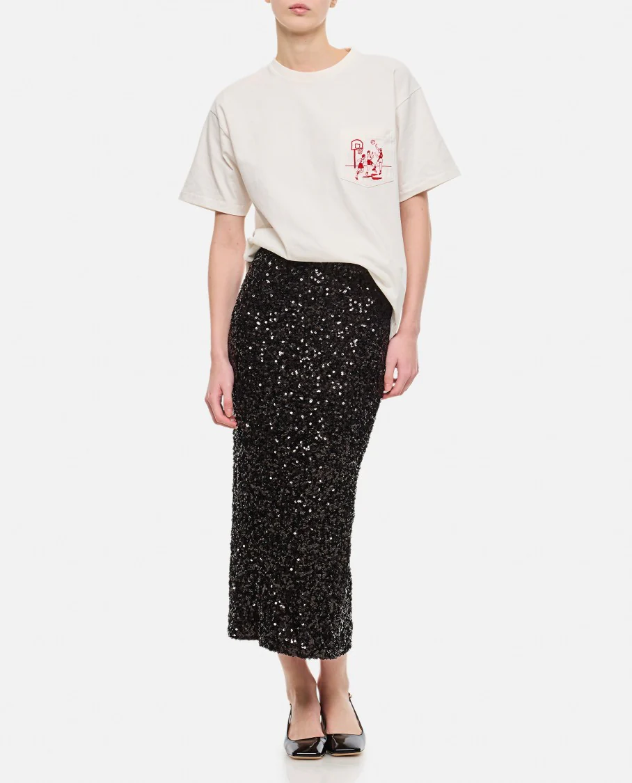 Sequin Midi Pencil Skirt