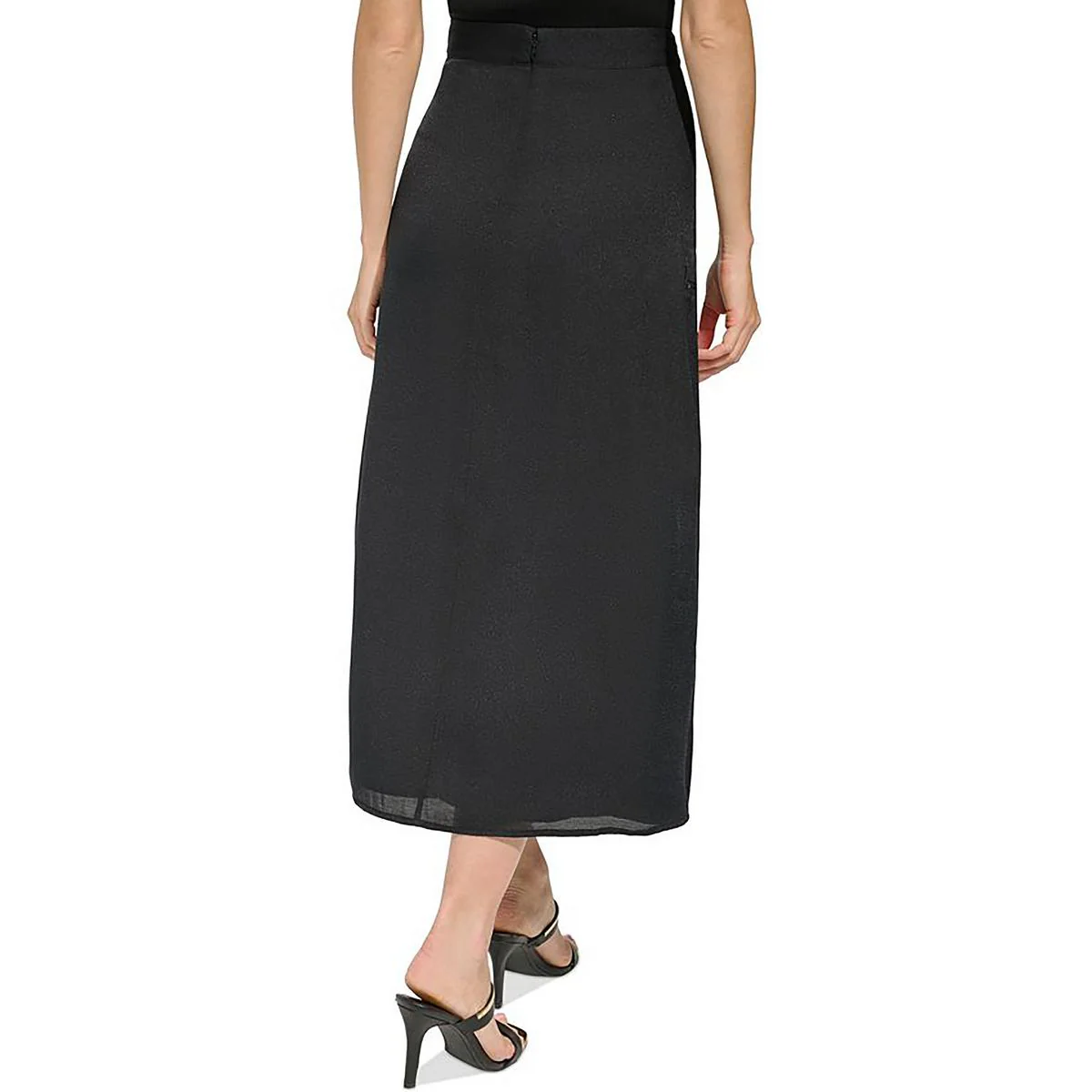 Womens Irridescent Zipper A-Line Skirt