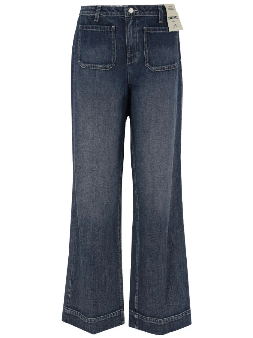 Relaxed-Fit Dark Grey Cotton Jeans With Washed Effect
