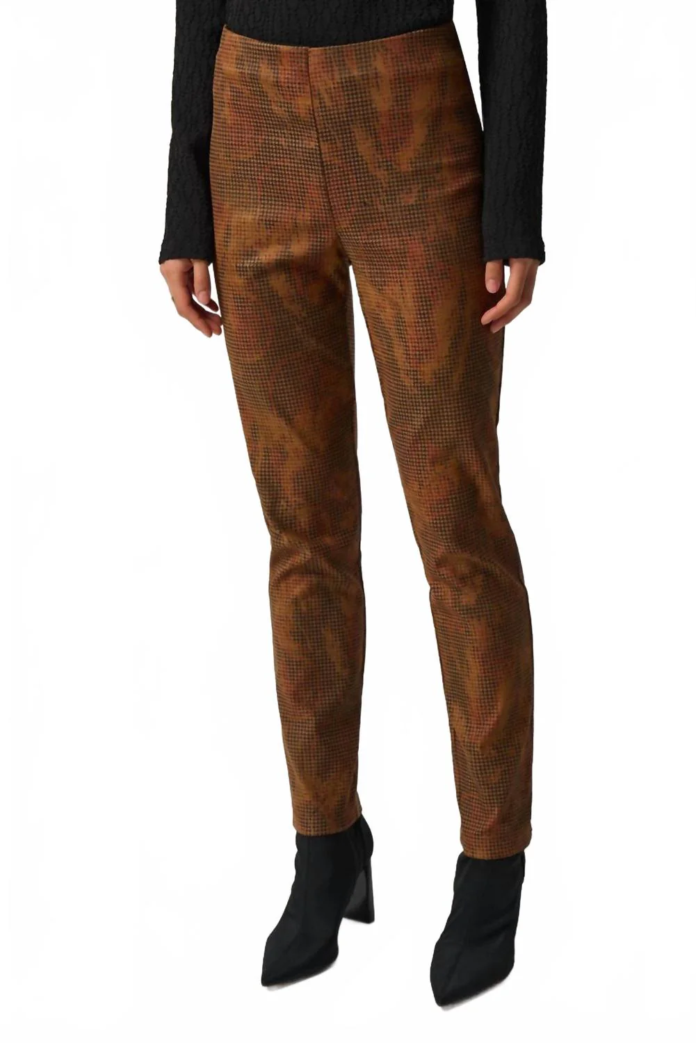 Slim Ankle Pants In Brown