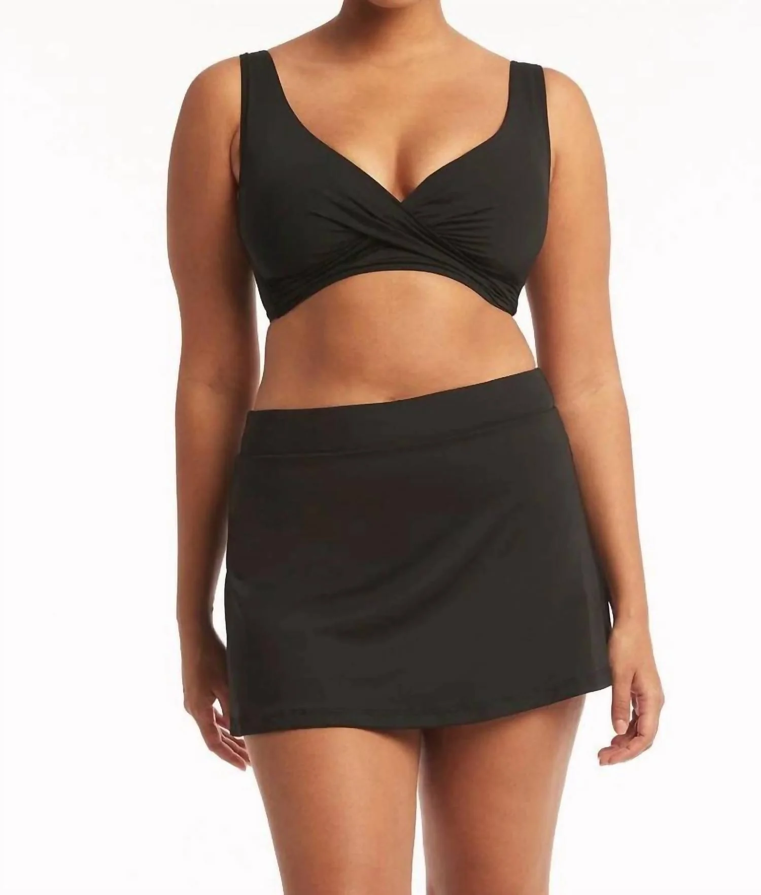 Eco Essentials Swim Skirt In Black