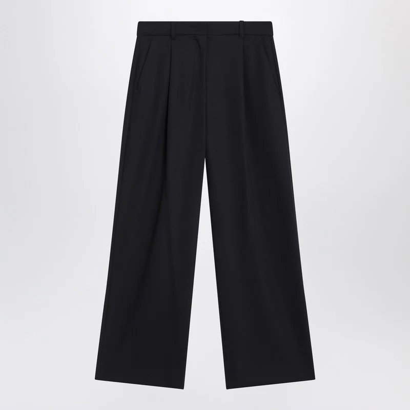 S Max Mara Women's Midnight blue Crêpe Wool Trousers