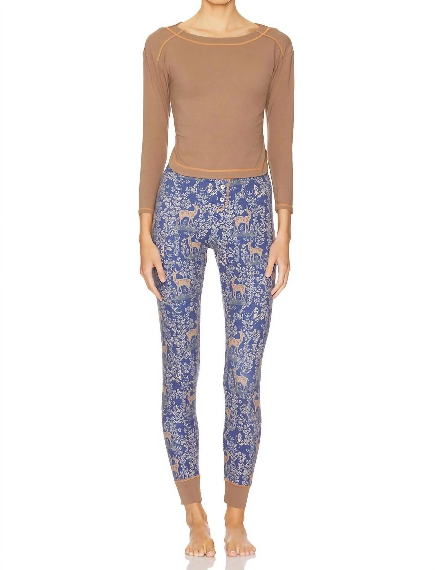 Chill Evening Pajama Set In Night Sky Combo