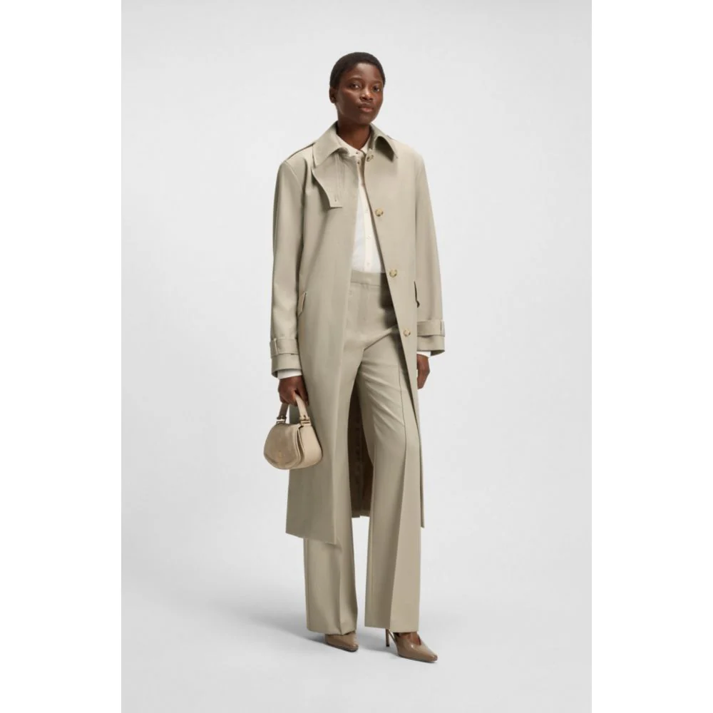 Regular-fit trousers in virgin-wool twill