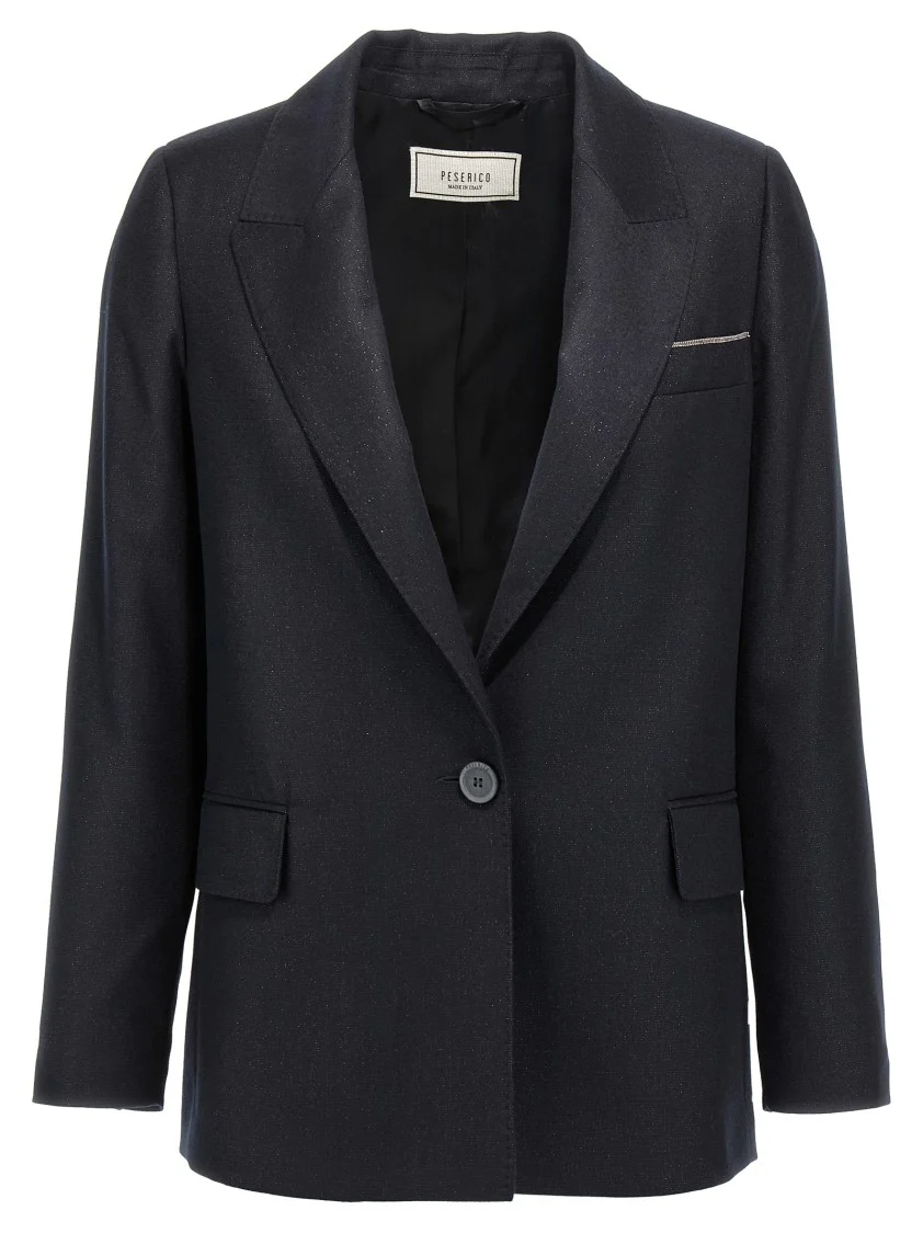 Lurex Single-Breasted Blazer