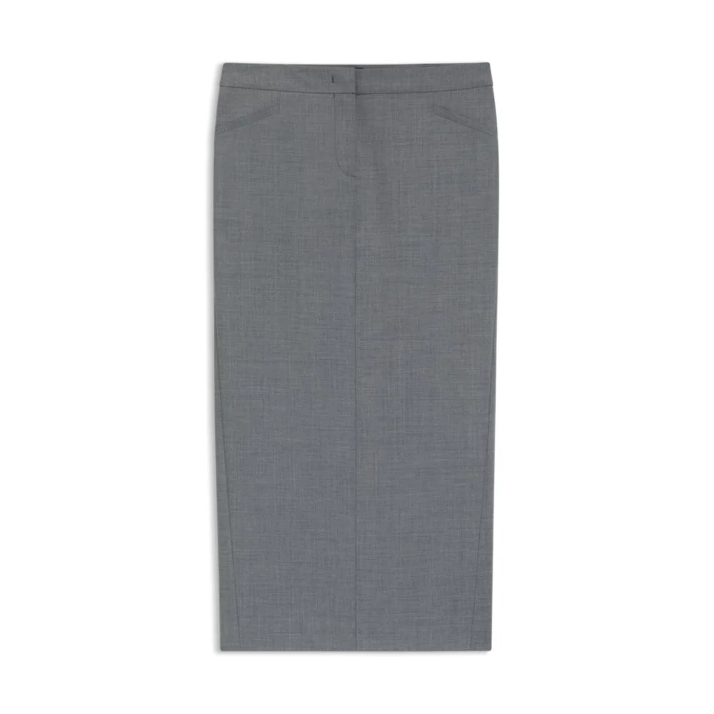 Pencil skirt in melange virgin wool