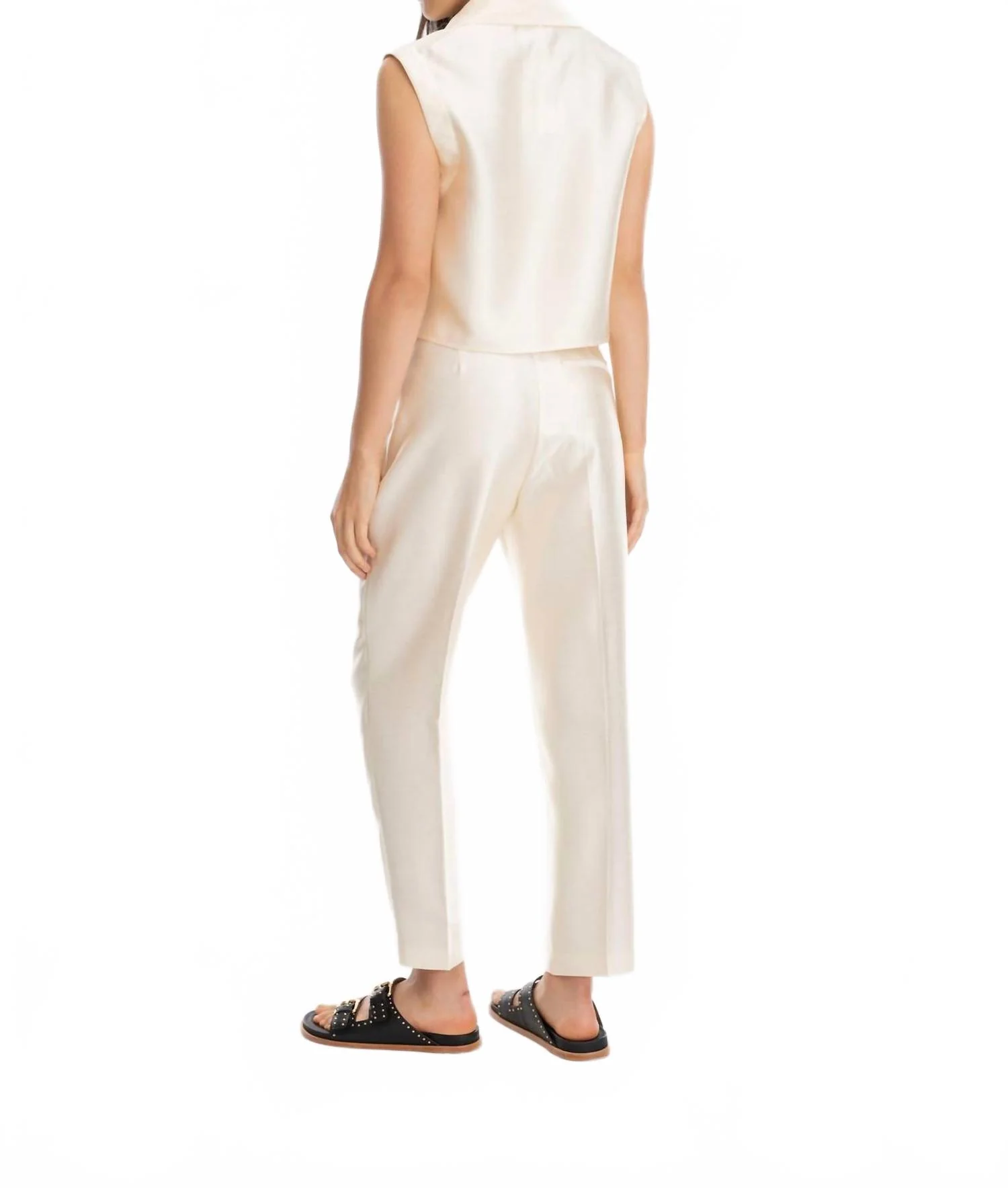 Rome Taffeta Pant In Off White