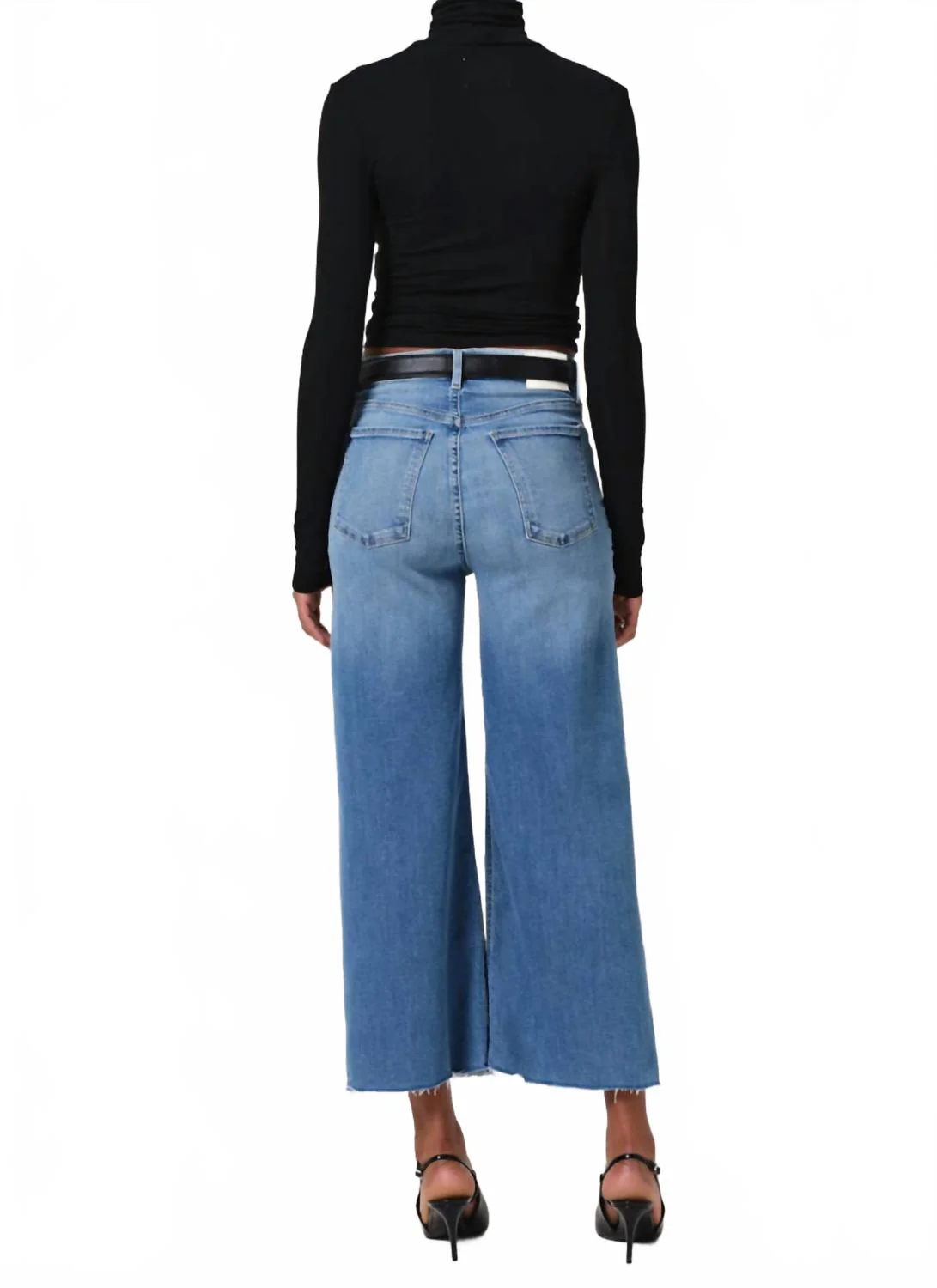 Lyra Crop Wide Leg Jeans In Bhodi