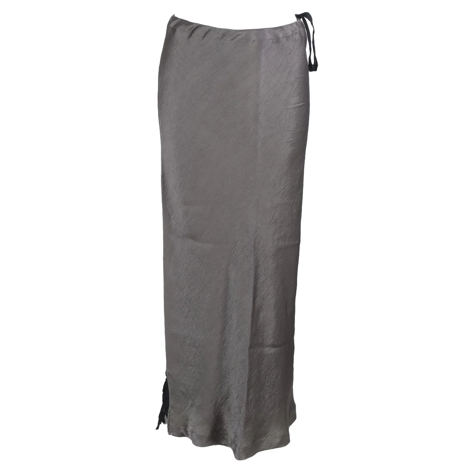 Ann Demeulemeester Maxi Skirt in Grey Silk