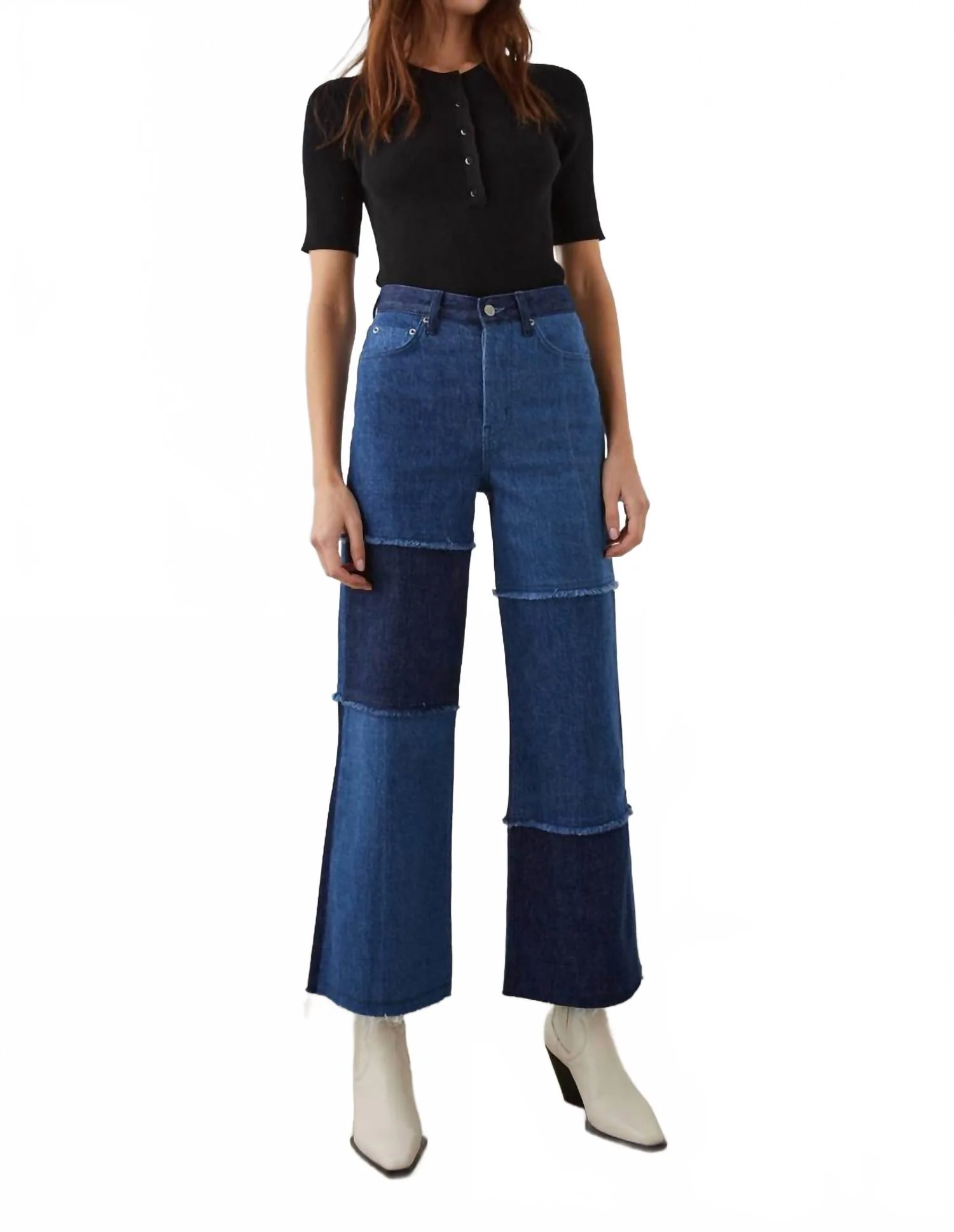 Getty Patchwork Jean In Indigo