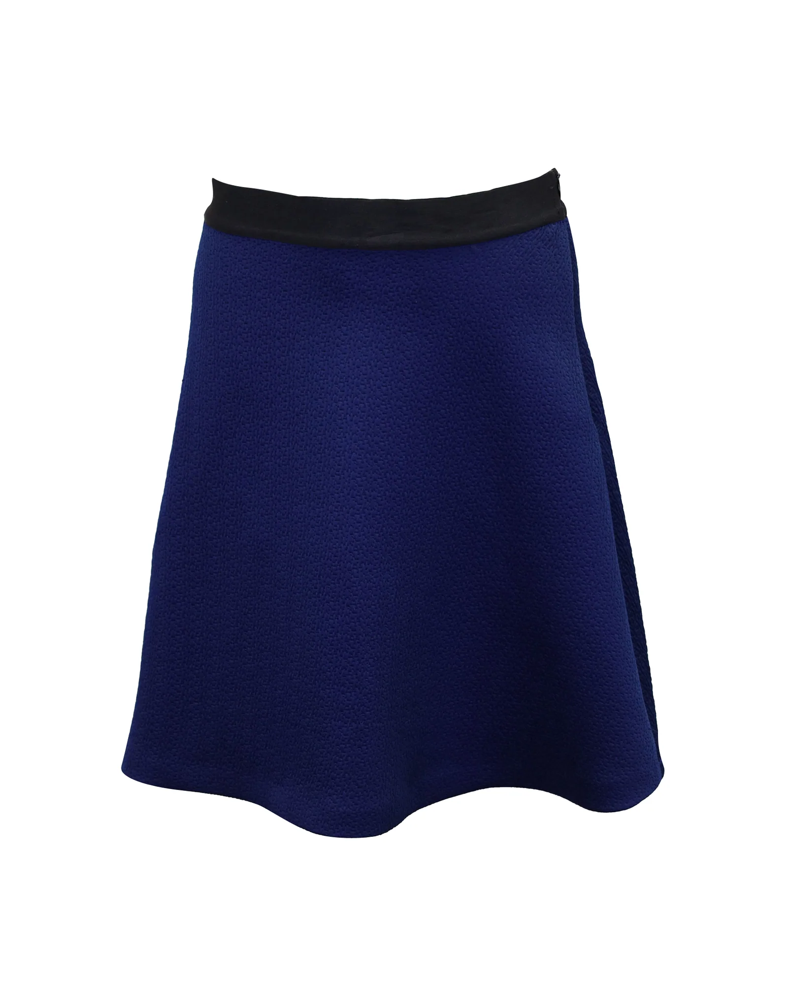 Sandro Paris A-line Flared Mini Skirt in Blue Polyester