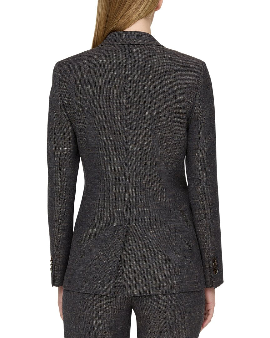 Lafayette 148 New York Two-Button Wool & Linen-Blend Blazer
