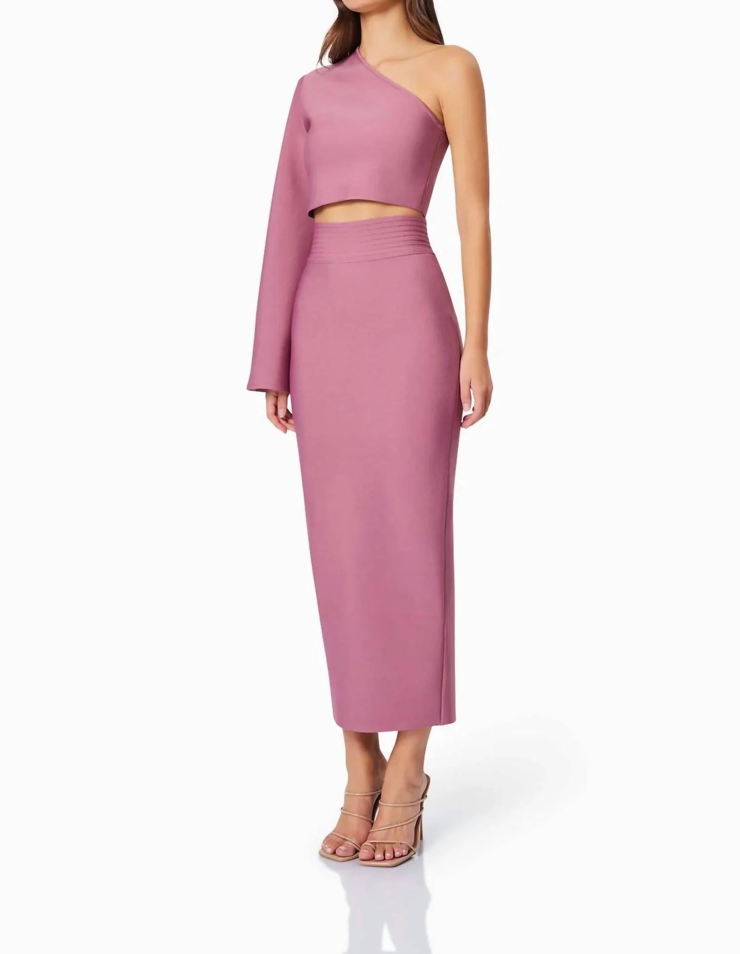 Vera Midi Set In Dusty Rose