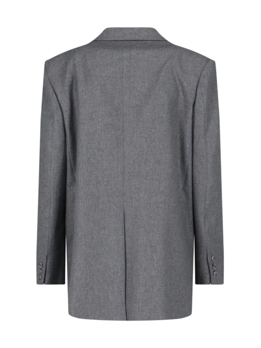 Single-Breasted Blazer In Grey Mélange