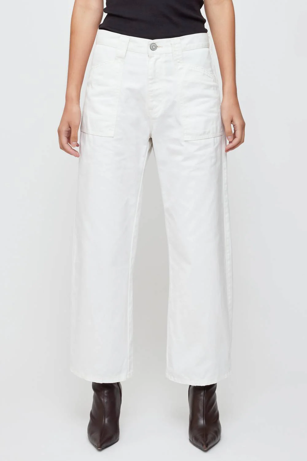 Malba Gusset Cargo Pants In White