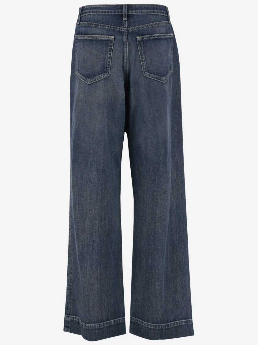 Relaxed-Fit Dark Grey Cotton Jeans With Washed Effect