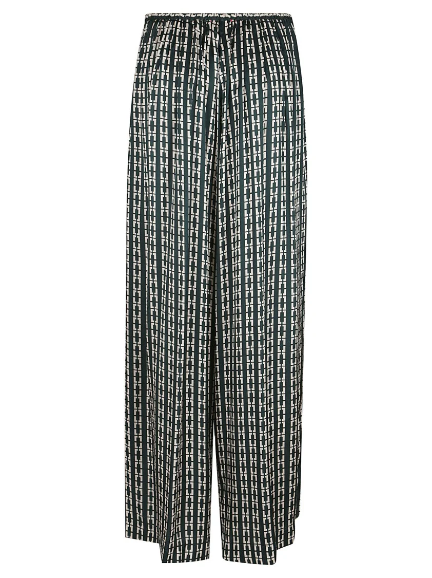 Printed Ecoviscose Satin Relaxed Palazzo Pants