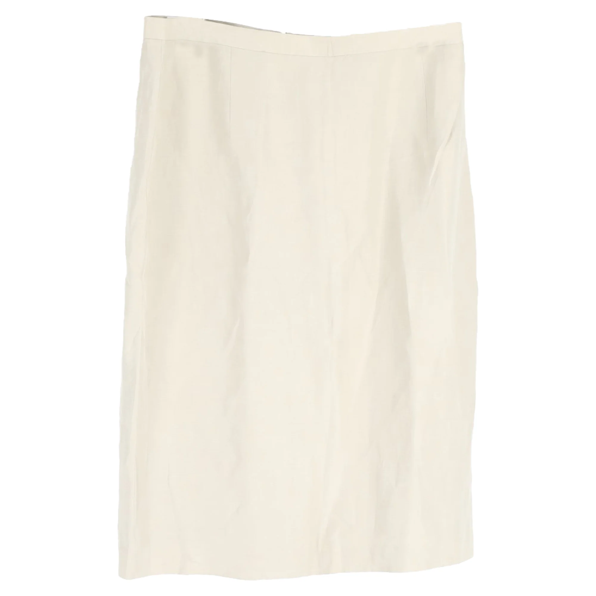 Giorgio Armani Mini Pencil Skirt in White Linen